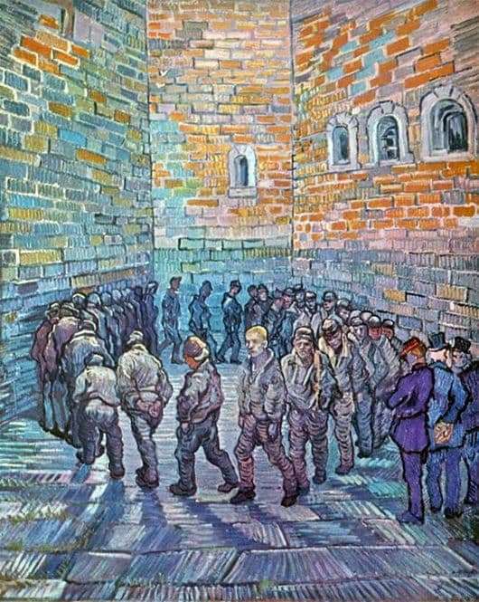 Description of the painting by Vincent Willem Van Gogh Walk prisoners
