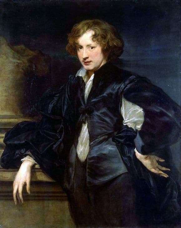 Description of the painting by Anthony Van Dyck Self portrait