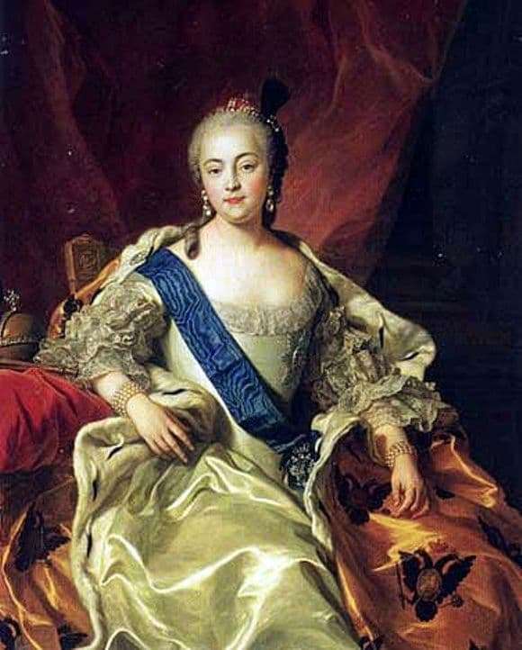 Description of the painting by Karl Van Loo Portrait of Empress Elizabeth Petrovna