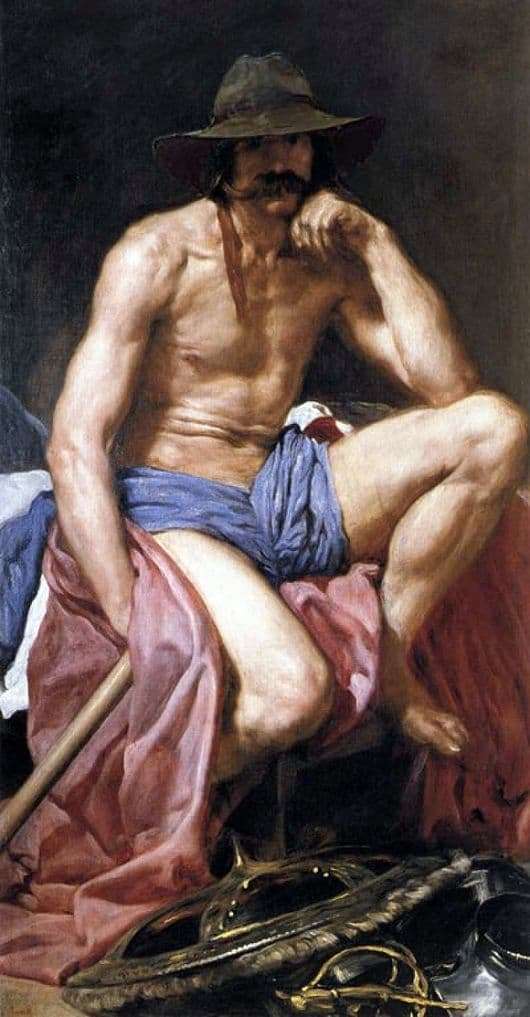 Description of the painting by Diego Rodriguez de Silva Velázquez Mars, God of War