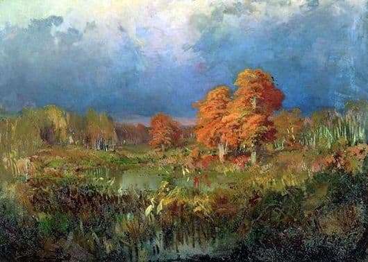 Description of the painting by Fyodor Vasilyev Swamp in the forest