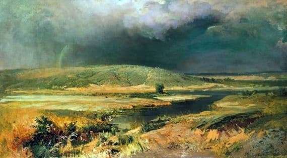 Description of the painting by Fyodor Vasilyev Volga lagoon