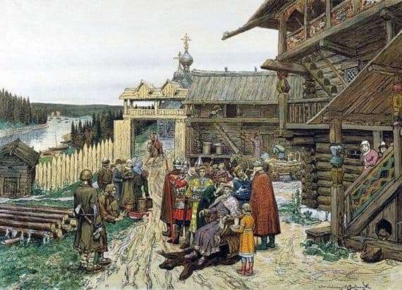 Description of the painting by Apollinarius Vasnetsov The court of the specific prince