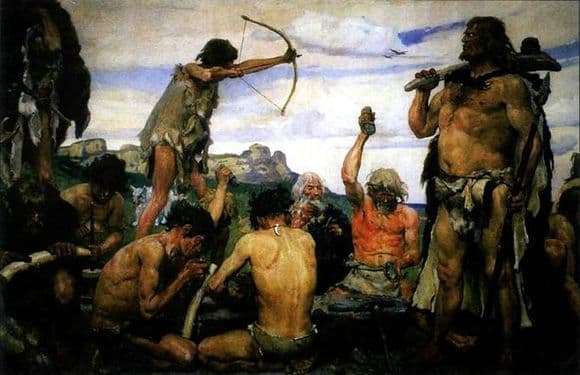 Description of the painting by Victor Vasnetsov Stone Age