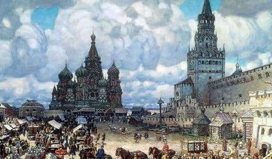 Description of the painting by Viktor Vasnetsov Red Square