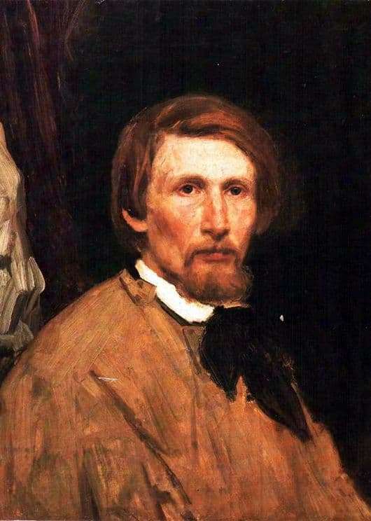 Description of the painting by Viktor Vasnetsov Self portrait