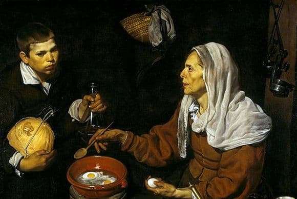 Description of the painting by Diego Velázquez Old cook