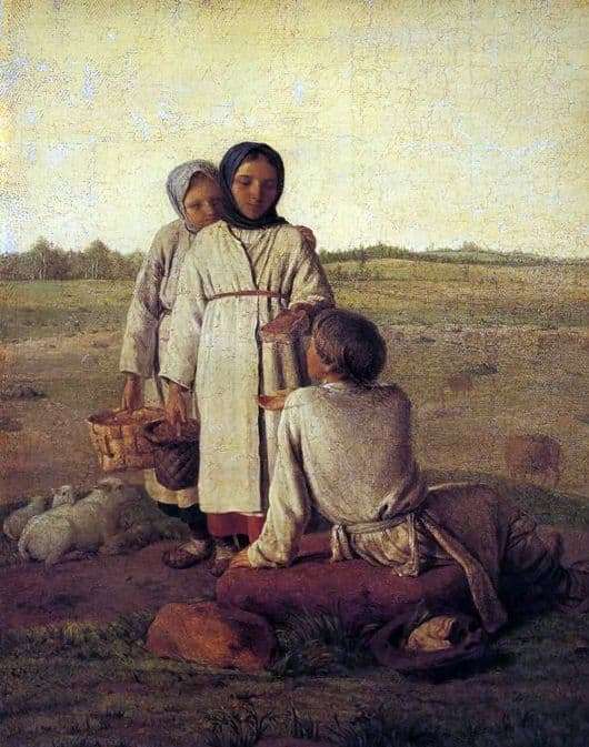 Description of the painting by Alexei Venetsianov Peasant children in the field
