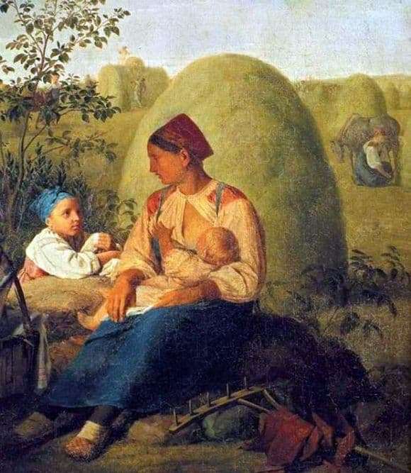 Description of the painting by Alexey Venetsianov Haymaking