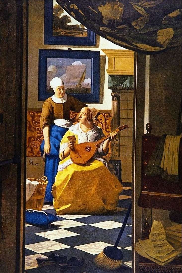 Description of the painting by Jan Vermeer Love Letter