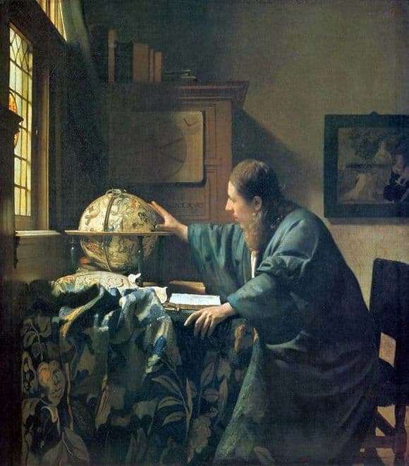 Description of the painting by Jan Vermeer Astronomer