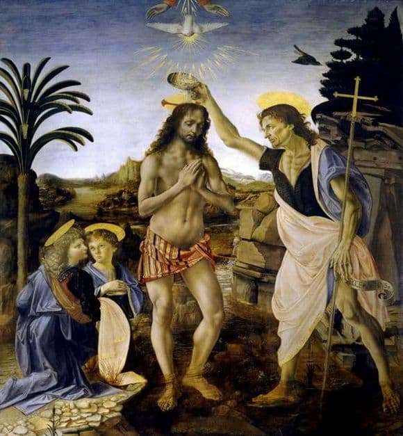 Description of the painting by Andrea Verrokko The Baptism of Christ