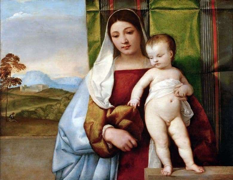 Description of the painting by Titian Vecellio Gypsy Madonna