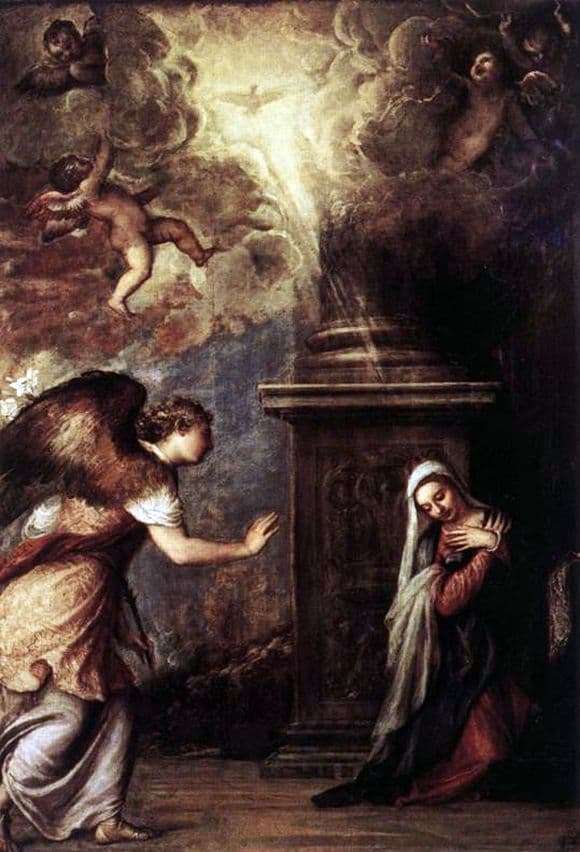 Description of the painting by Titians Annunciation