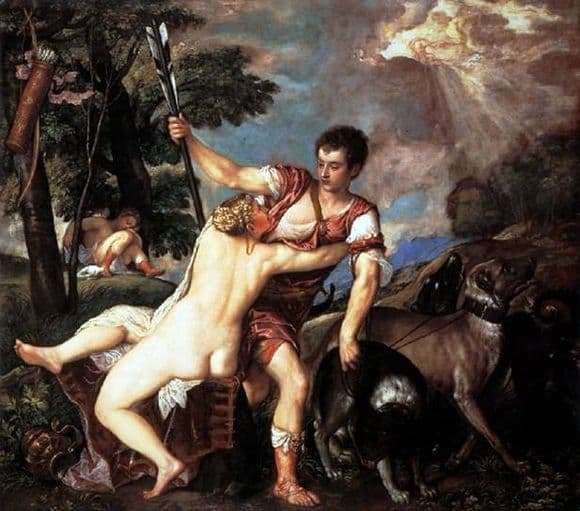 Description of the painting by Titian Venus and Adonis