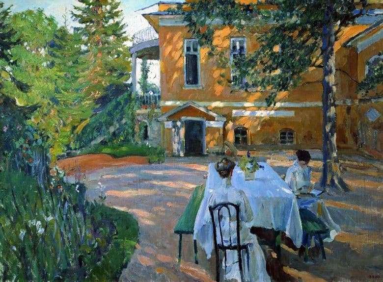 Description of the painting by Sergey Vinogradov Summer