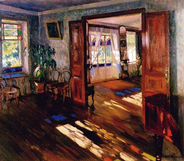 Description of the painting by Sergei Vinogradov In the house
