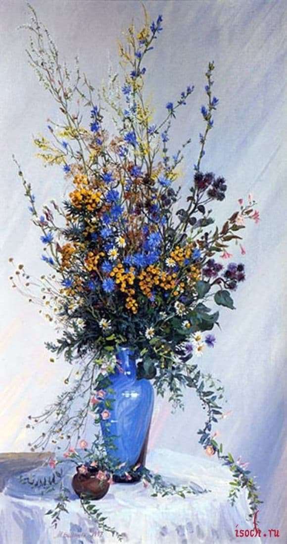 Description of the painting by Mary Vishnyak Bouquet September