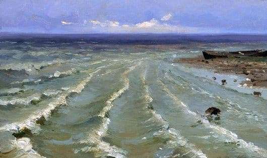 Description of the painting by Efim Volkov Sea