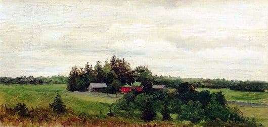 Description of the painting by Efim Volkov Farm