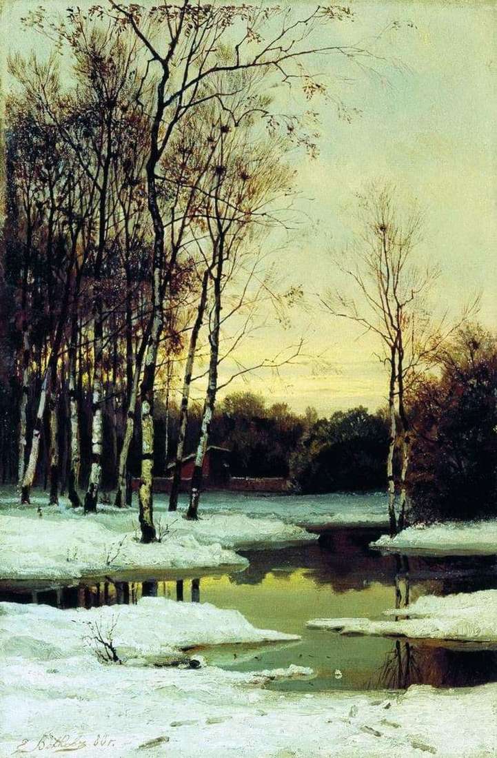 Description of the painting by Efim Volkov Spring
