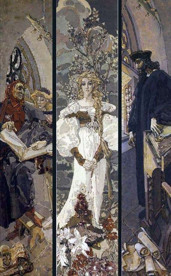 Description of the painting by Mikhail Vrubel Faust