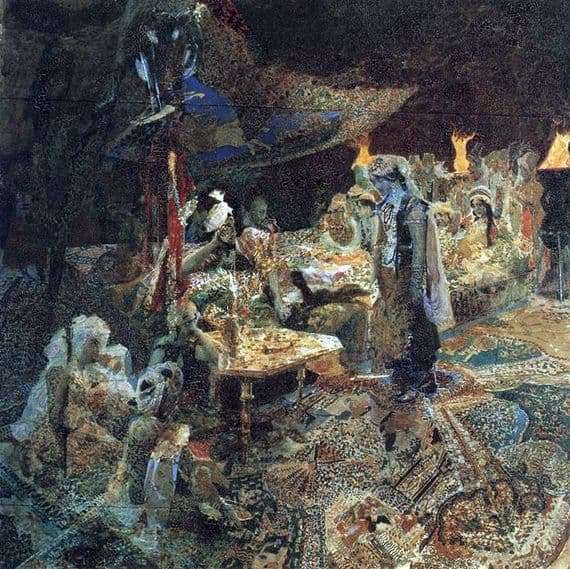 Description of the painting by Mikhail Vrubel Oriental Tale