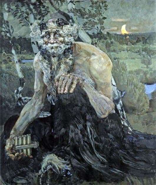 Description of the painting by Mikhail Vrubel Pan