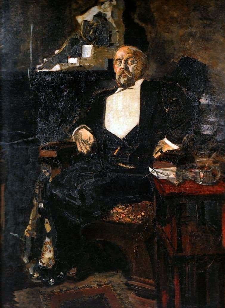 Description of the painting by Mikhail Vrubel Portrait of S. I. Mamontov