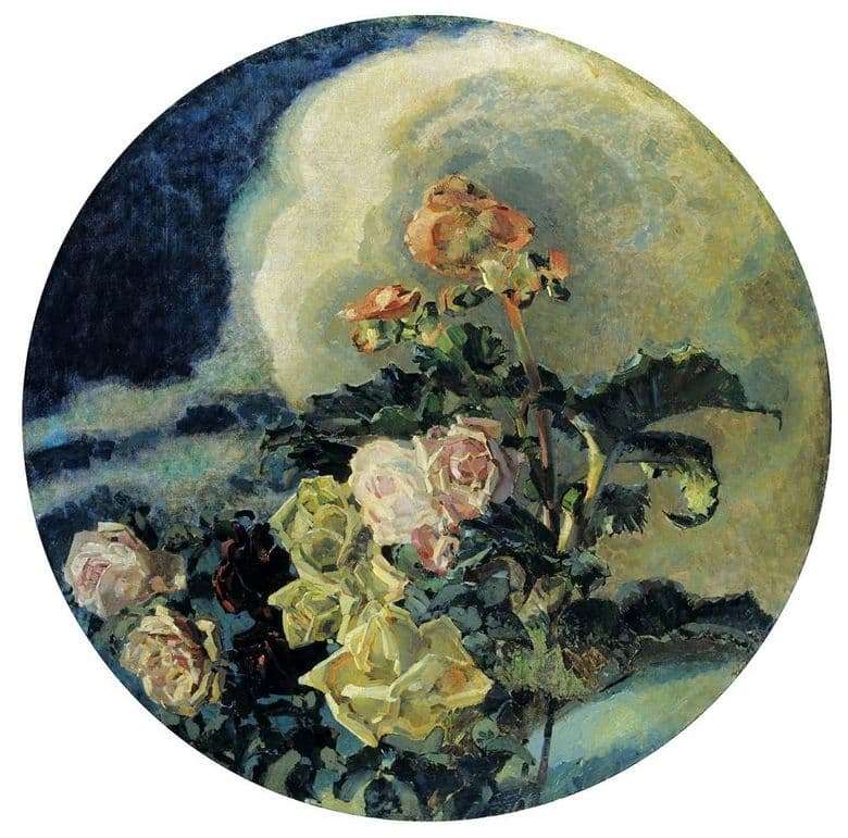 Description of the painting by Mikhail Vrubel Roses and Lilies