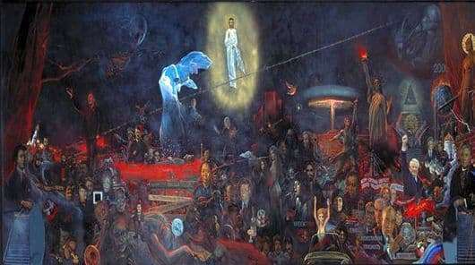 Description of the painting by Ilya Glazunov Mystery of the 20th century