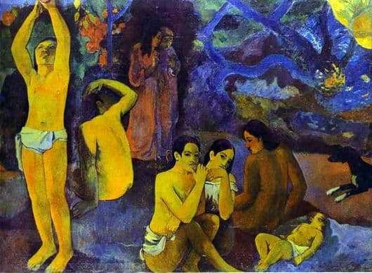Description of the painting by Paul Gauguin Where did we come from? Who are we? Where are we going?