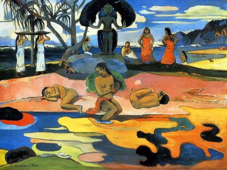 Description of the painting by Paul Gauguin Day of the deity