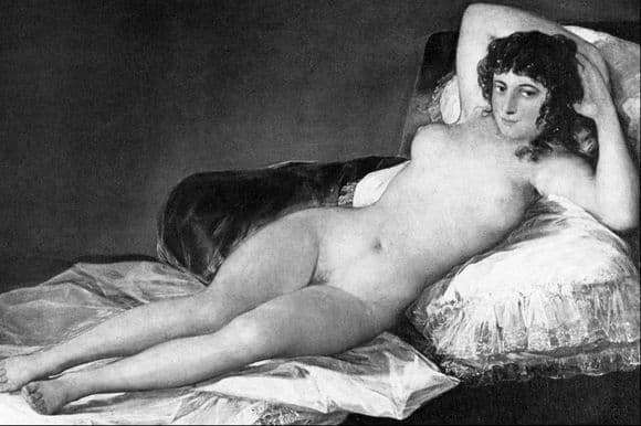 Description of the painting by Francisco de Goya Mach naked