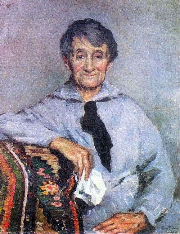 Description of the painting by Igor Grabar Portrait of O. Grabar Dobrianskaya, the mother of the artist