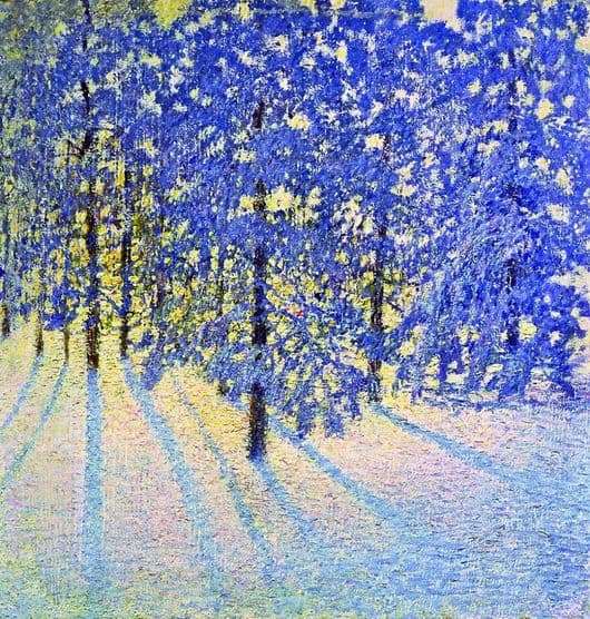 Description of the painting by Igor Grabar Winter Morning