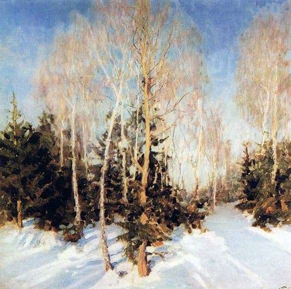 Description of the painting by Igor Grabar Winter Landscape