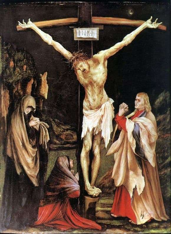 Description of the painting by Mathias Grünewald Crucifixion