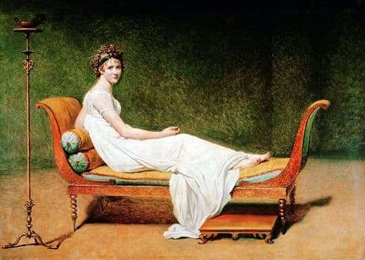Description of the painting by Jacques Louis David Madame Recamier