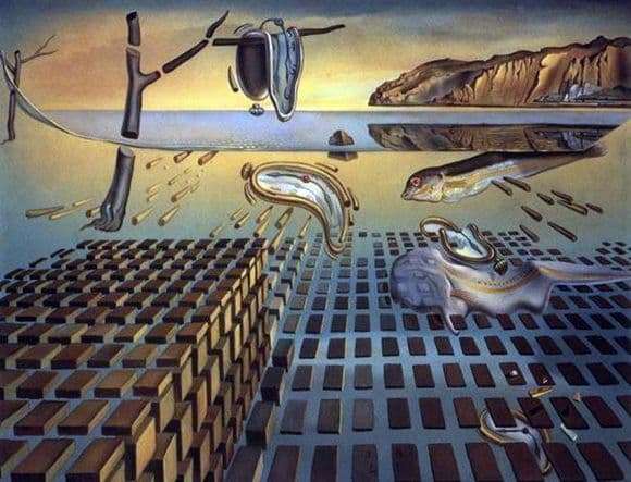 Description of the painting by Salvador Dali Disintegration of the constancy of memory