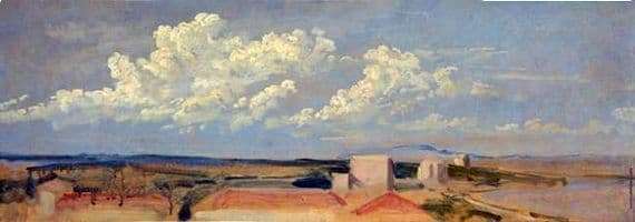 Description of the painting by Alexander Ivanov Clouds over the coast