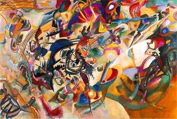 Description of the painting by Wassily Kandinsky Abstraction