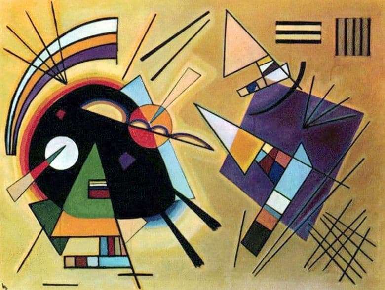 Description of the painting by Wassily Kandinsky Black and Violet (1923)