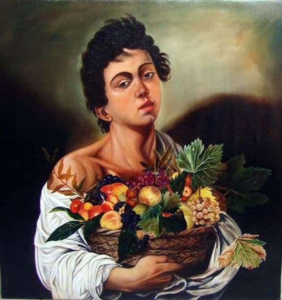 Description of the painting by Michelangelo Merisi da Caravaggio A young man with a basket of fruit