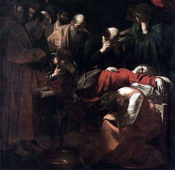 Description of the painting by Michelangelo Merisi da Caravaggio Death of Mary