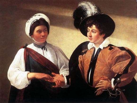 Description of the painting by Caravaggio The Fortune Teller (1595)