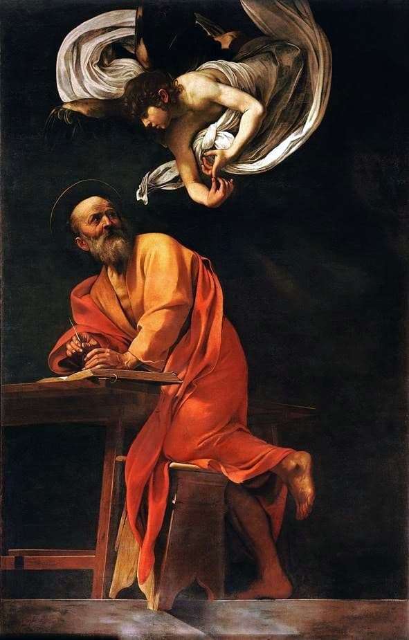 Description of the painting by Michelangelo Merisi da Caravaggio St. Matthew and the Angel