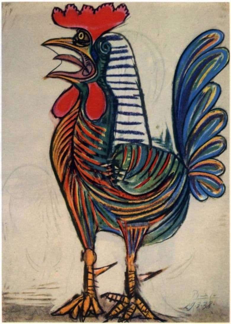 Description of the painting by Pablo Picasso The Rooster
