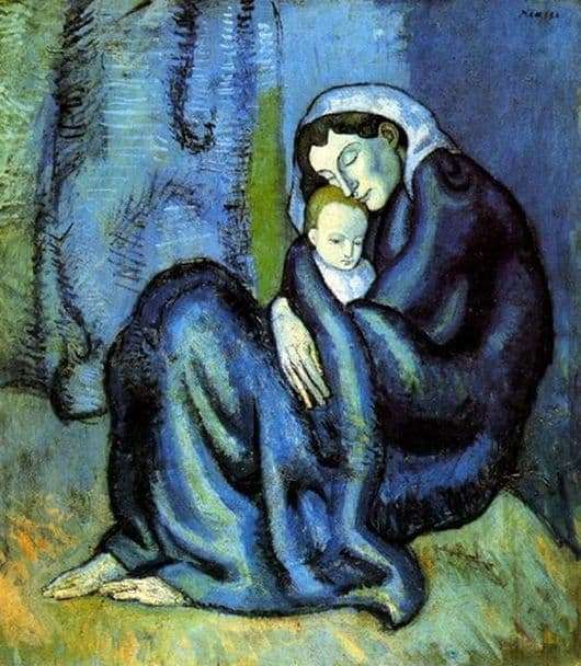 Description of the painting by Pablo Picasso Mother and Child