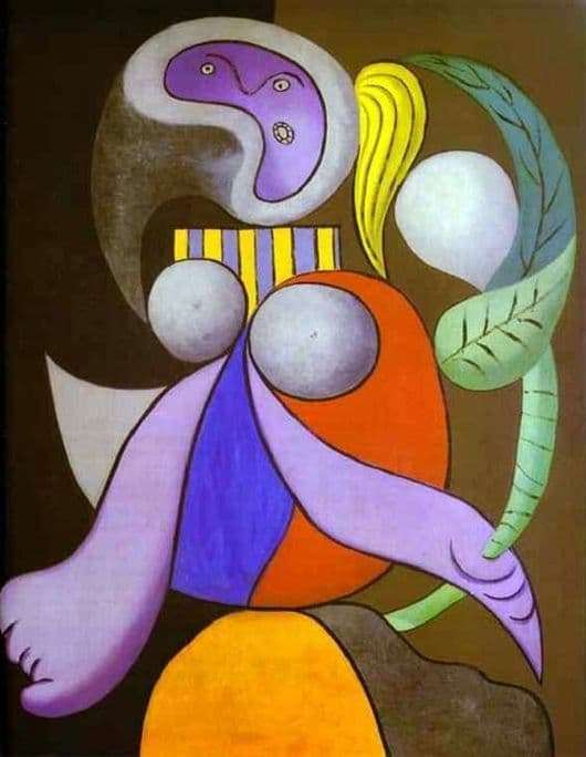Description of the painting by Pablo Picasso Woman with a flower